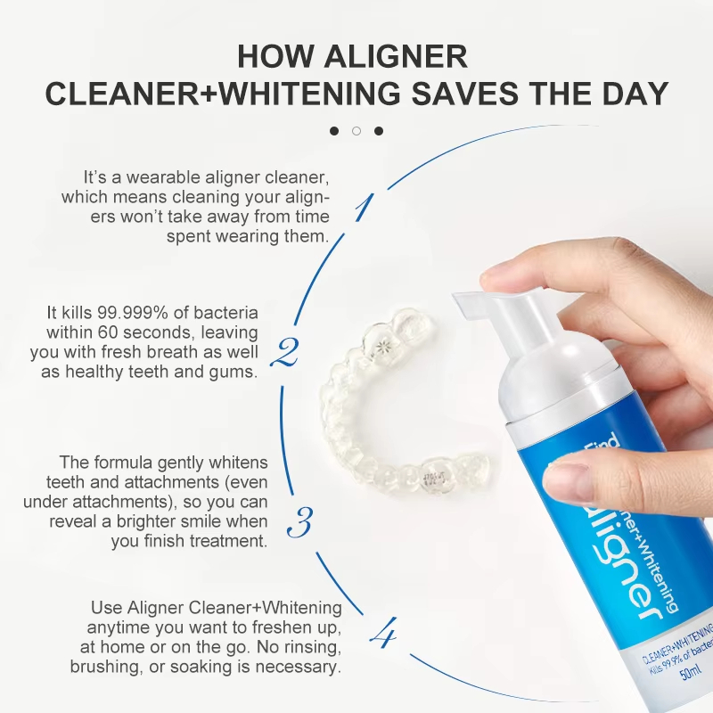 Night Guard/Retainers Cleaner - Portable Clean Foam 50ml (1PK)