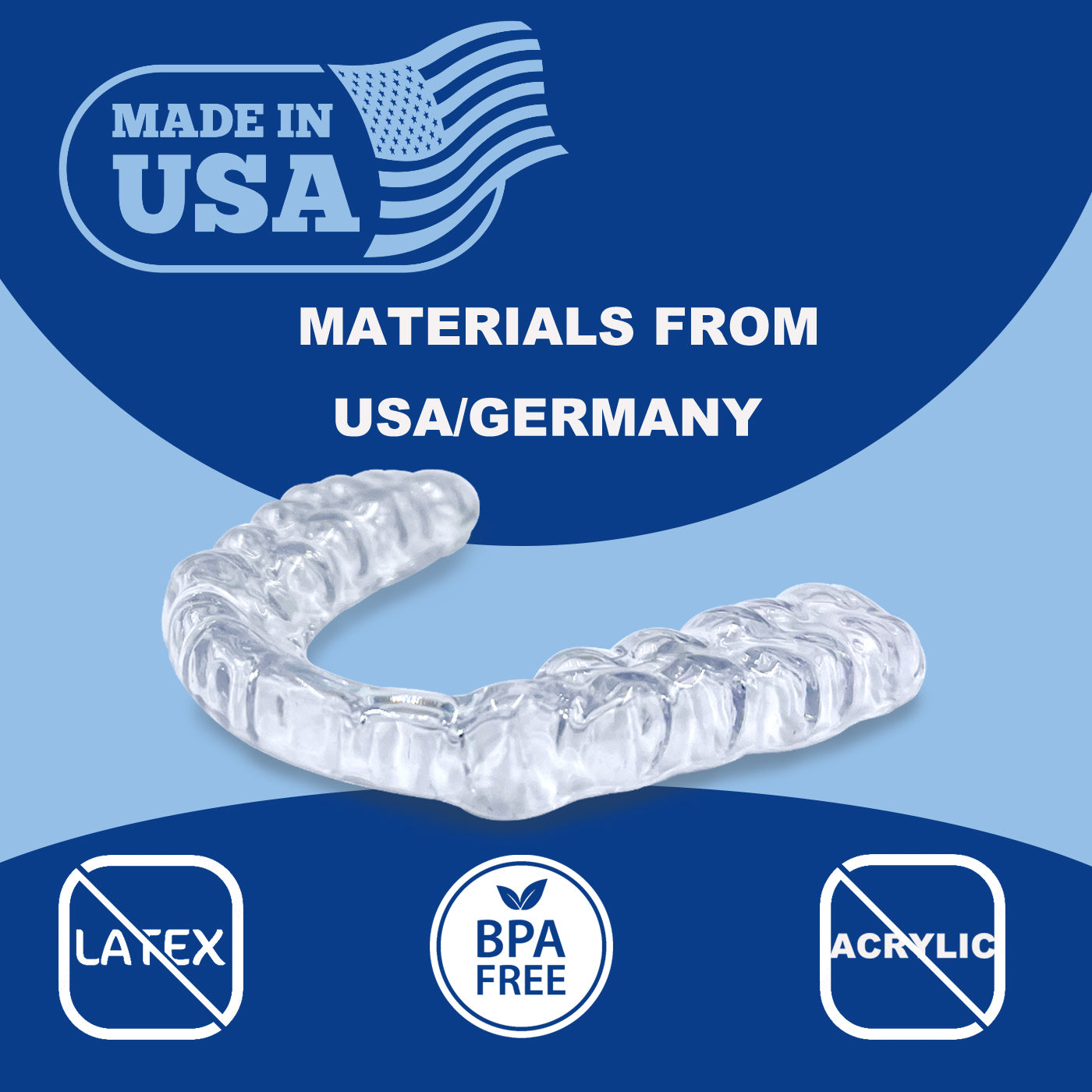 Custom Night Guard<br>3mm (Soft-inner & Hard-Outer)<br>for Moderate Teeth Grinding